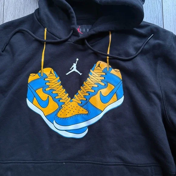 Jordan Black and Yellow Graphic Hoodie - Picture 2 of 4